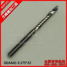 3.175*22  One Flute Engraving Tool Bits,Spiral Drill Bits,End Milling Cutter,Tungsten Cutting Tools size AAA series