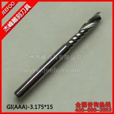 3.175*15  Single Flute Spiral Bit, Carbide CNC Router Bits, Machinery Milling Cutter Tools size AAA series