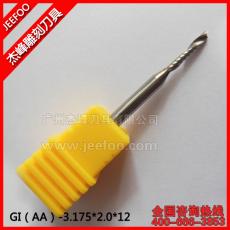 3.175*2.0*12 AA series One Flute Engraving Tool Bits,Spiral Drill Bits,End Milling Cutter,Tungsten Cutting Tools