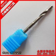 3.175*22 Solid Carbide single Flute Sprial Bitwith Germany K55,CNC router bits with nice effect cutting A series