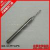 Jeefoo 3.175*1.0*6 solid carbide two flutes spiral ball nose bits (end mills)